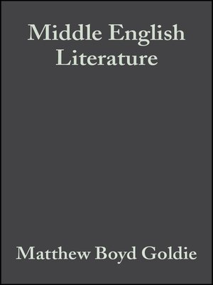 cover image of Middle English Literature